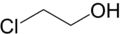 Skeletal formula of 2-chloroethanol