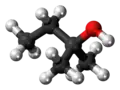 Ball-and-stick model of 2-methyl-2-butanol