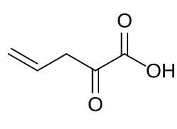 2D representation of the chemical structure of 2-Oxopent-4-enoic acid.