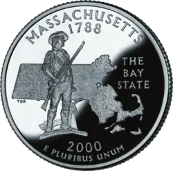 Massachusetts quarter dollar coin