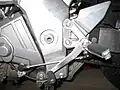 Gearshift on a 2003 SV650S motorcycle.