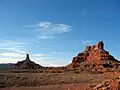 Rooster Butte (left) and Setting Hen Butte (right)