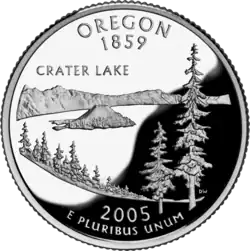 Oregon quarter dollar coin