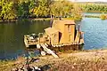Houseboat on the Mississippi River in Wisconsin