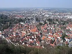 Panorama of Weinheim from the south-east