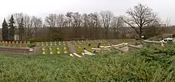 Graves of fallen soldiers (view from above)