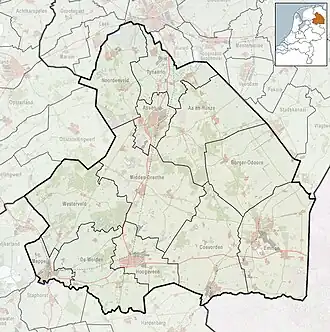 Roden is located in Drenthe