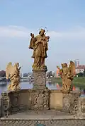 St. John of Nepomuk, Písek Stone Bridge, copy by Jiří Kačer