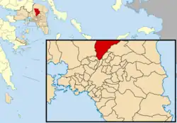 Location of Acharnes (Menidi)