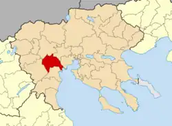Location within the region