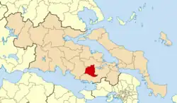 Location of Aliartos-Thespies
