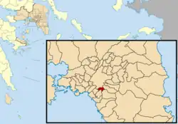 Location of Dafni-Ymittos