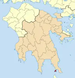 Location of Elafonisos