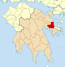 Location of Epidaurus