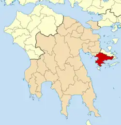 Location of Ermionida