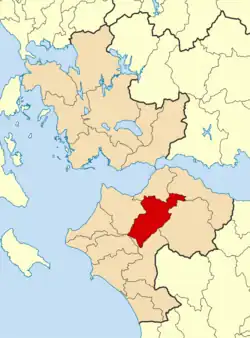 Location of Erymanthos