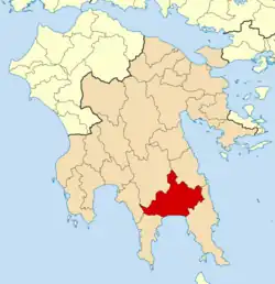 Location of Evrotas