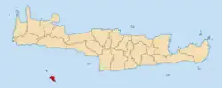 Location of Gavdos