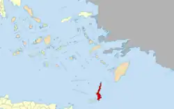 Location of Karpathos