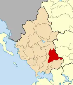 Location of Central Tzoumerka