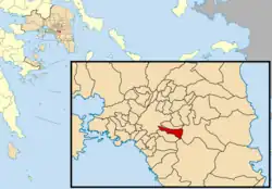 Location of Kaisariani