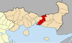 Location of Komotini