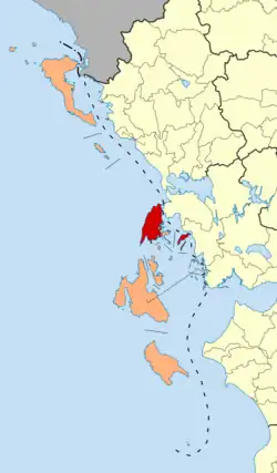 Location of Lefkada