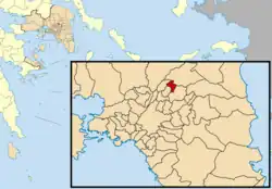 Location of Lykovrysi-Pefki