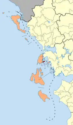 Location of Meganisi