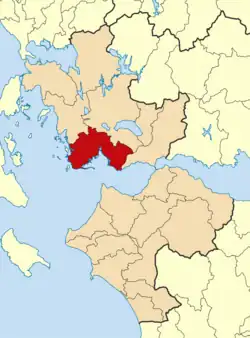 Location of Missolonghi