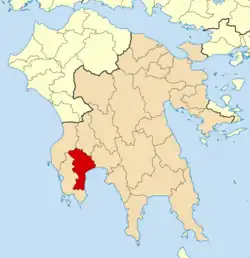 Location of Messini