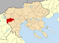 Location within the region