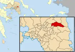 Location of Penteli