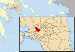 Location of Peristeri