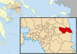 Location of Rafina-Pikermi