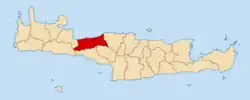 Location of Rethymno