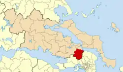 Location of Tanagra