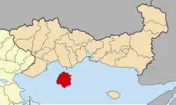 Thasos within Eastern Macedonia and Thrace