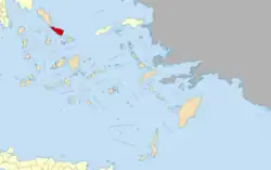 Tinos within the South Aegean