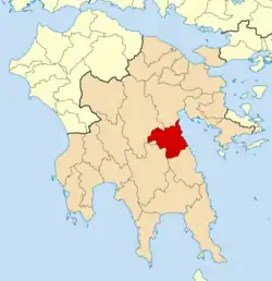 Location of North Kynouria