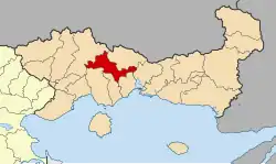 Location within the region