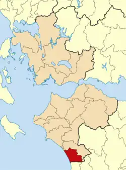 Location of Zacharo
