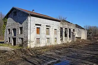 The old by-products building on the south side.
