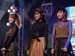 Pink Cres. at Japan Expo Thailand 2017 From left to right: Nihei, Natsuyaki, and Kobayashi