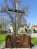 A Christian cross at the intersection of Cienista and Świerszcza Street, dedicated to people killed in Włochy during the German occupation.