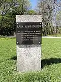 Memorial to people killed in, and deported from Włochy during the German occupation in the Second World War between 1939 and 1945.