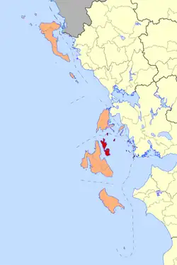 Ithaca within Ionian Islands