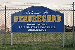 Welcome to Beauregard sign in 2021