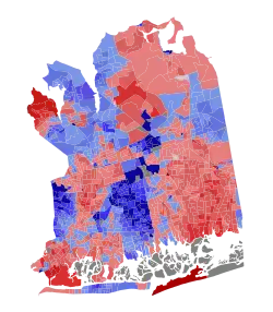Precinct map of the 2021 Nassau County Executive Election