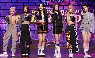 Lapillus in June 2023 From L–R: Shana, Haeun, Seowon, Chanty, Yue, and Bessie
